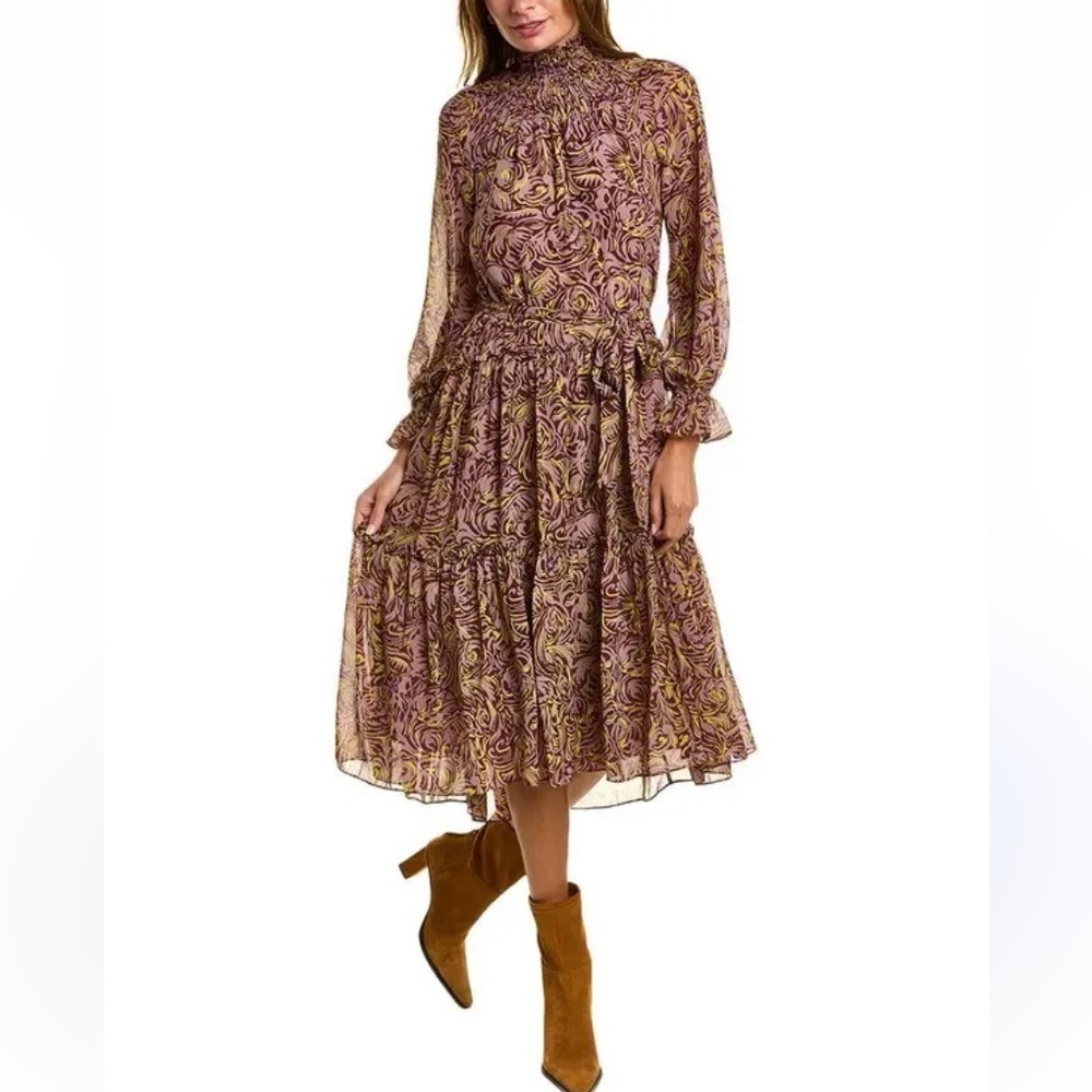 New! Cinq a Sept Amari belted midi dress nwot 26251